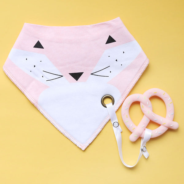 Cotton Bibs Burp Silicone Bib