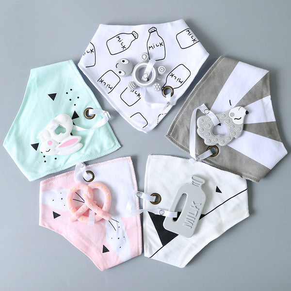 Cotton Bibs Burp Silicone Bib